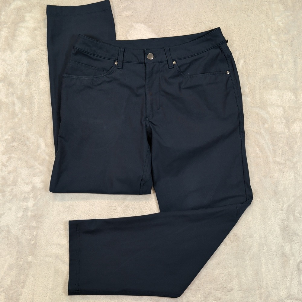 Lululemon ABC 5 Pocket Pants Mens 30 (30x27) Blue Slim Fit Warpstreme Casual